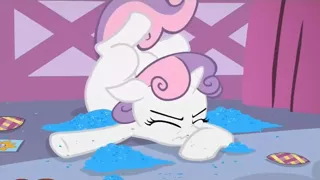 Size: 639x360 | Tagged: derpibooru import, for whom the sweetie belle toils, glitter, safe, screencap, solo, sweetie belle