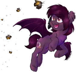 Size: 520x490 | Tagged: safe, artist:anjevalart, derpibooru import, oc, unofficial characters only, bat pony, moth, pony, solo