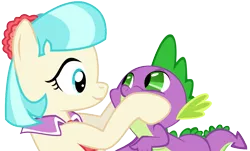 Size: 975x588 | Tagged: artist:titanium-pony, coco pommel, cocospike, derpibooru import, female, male, safe, shipping, spike, straight