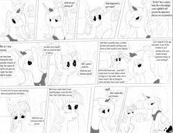 Size: 2356x1814 | Tagged: artist:dreamactualizer, comic, derpibooru import, monochrome, princess luna, safe, twilight sparkle