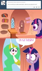 Size: 1280x2146 | Tagged: artist:jokerpony, askprincessderpestia, comic, derp, derpestia, derpibooru import, princess celestia, safe, this will end in tears, tumblr, twilight sparkle