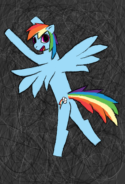 Size: 1632x2400 | Tagged: artist:sharkiity, derpibooru import, rainbow dash, safe, solo