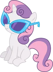 Size: 5000x6798 | Tagged: absurd resolution, artist:missbeigepony, derpibooru import, safe, simple background, solo, sunglasses, swag, sweetie belle, transparent background, twilight time, vector