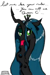 Size: 853x1280 | Tagged: safe, artist:aerialift, derpibooru import, queen chrysalis, hoof licking, hooves, licking, solo, tongue out