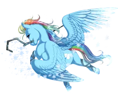 Size: 1716x1383 | Tagged: artist:kittehkatbar, derpibooru import, jack frost, rainbow dash, rise of the guardians, safe, simple background, solo, spread wings, transparent background