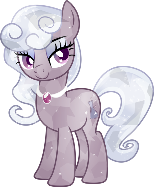 Size: 5356x6500 | Tagged: safe, artist:theshadowstone, derpibooru import, oc, oc:crystal ismene, unofficial characters only, earth pony, pony, absurd resolution, bedroom eyes, crystallized, looking at you, necklace, simple background, smiling, solo, transparent background, vector