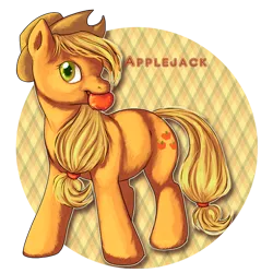 Size: 600x600 | Tagged: apple, applejack, artist:kaceymeg, derpibooru import, mouth hold, safe, solo