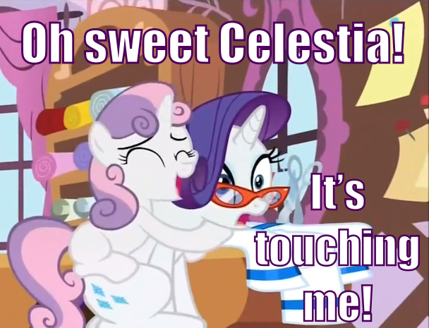 Size: 608x465 | Tagged: derpibooru import, for whom the sweetie belle toils, glasses, hape, image macro, imma snuggle you, meme, rarity, safe, screencap, sweetie belle