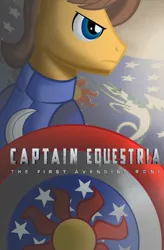 Size: 2808x4272 | Tagged: artist:voltictail, captain america, caramel, caramel is awesome, derpibooru import, marvel, parody, poster, safe, solo