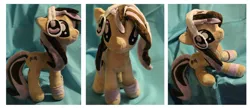 Size: 1024x442 | Tagged: safe, artist:buttsnstuff, derpibooru import, oc, unofficial characters only, earth pony, pony, custom, headphones, irl, photo, plushie, solo