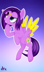Size: 3706x6000 | Tagged: safe, artist:axioma_dice, derpibooru import, oc, unofficial characters only, pegasus, pony, flying, heterochromia, solo