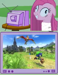 Size: 580x750 | Tagged: crossover, derpibooru import, exploitable meme, link, meme, obligatory pony, pinkamena diane pie, pinkie pie, safe, sonic lost world, sonic the hedgehog, sonic the hedgehog (series), the legend of zelda, tv meme