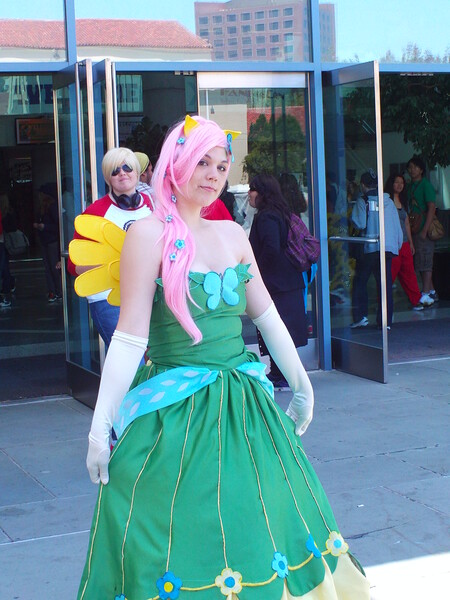 Size: 2400x3200 | Tagged: 2012, artist:ringo-chu, clothes, convention, cosplay, derpibooru import, dress, evening gloves, fanimecon, fluttershy, gala dress, human, irl, irl human, photo, safe, solo