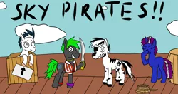 Size: 1024x542 | Tagged: artist:doctorspectrum, derpibooru import, group, oc, oc:zot, pirate, safe, unofficial characters only