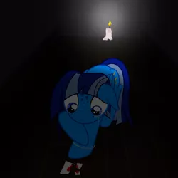 Size: 6000x6000 | Tagged: safe, artist:csillaghullo, derpibooru import, oc, unofficial characters only, pegasus, pony, absurd resolution, candle, corridor, crying, dark, heart, heartbreak, sad, solo