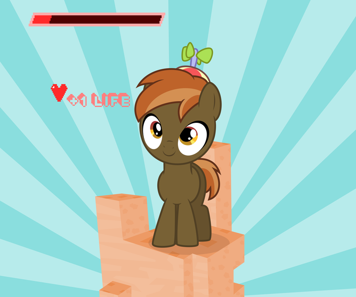 Size: 6000x5000 | Tagged: safe, artist:csillaghullo, derpibooru import, button mash, earth pony, pony, absurd resolution, colt, minecraft, solo, vector