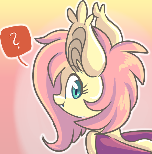 Size: 500x507 | Tagged: safe, artist:indiefoxtail, derpibooru import, fluttershy, bat pony, pony, askbattyshy, flutterbat, solo, tumblr