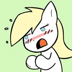 Size: 1600x1600 | Tagged: artist needed, baka, blonde, blushing, derpibooru import, female, nazi, oc, oc:aryanne, reaction image, safe, shy, solo, tsundere, unofficial characters only