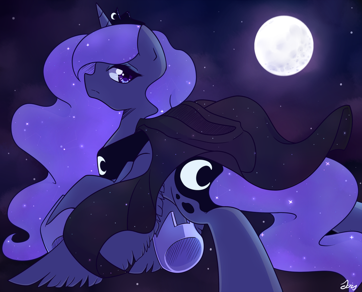 Size: 2000x1612 | Tagged: artist:joyfulinsanity, derpibooru import, princess luna, safe, solo