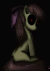 Size: 2893x4092 | Tagged: apple bloom, artist:rameslack, blanked apple bloom, creepypasta, derpibooru import, semi-grimdark, solo, story of the blanks, zalgo