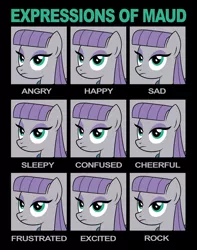 Size: 4500x5700 | Tagged: safe, artist:drawponies, derpibooru import, maud pie, earth pony, pony, absurd resolution, chart, expression, expressions, facial expressions, female, implied rock, mare, maud being maud