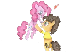 Size: 1024x724 | Tagged: safe, artist:kero-paw, artist:kerokero99, derpibooru import, cheese sandwich, pinkie pie, blushing, cheesepie, female, male, shipping, straight