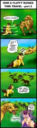 Size: 566x1932 | Tagged: artist:daisoreta, comic, derpibooru import, fluffy pony, fluffy pony original art, implied pissing, implied pooping, poop, safe, scared, time travel, urine