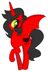 Size: 1611x2403 | Tagged: safe, artist:wicked-at-heart, derpibooru import, oc, oc:wicked heart, unofficial characters only, alicorn, demon, pony, alicorn oc, freckles, solo