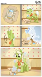 Size: 1100x1980 | Tagged: safe, artist:mysticalpha, derpibooru import, granny smith, earth pony, pony, leap of faith, age regression, braid, braided tail, comic, female, magic, mare, solo, tonic, transformation, young granny smith