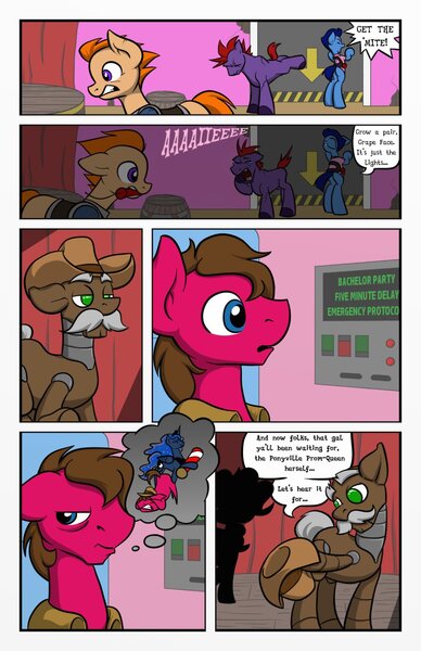 Size: 828x1280 | Tagged: safe, artist:inkwell, derpibooru import, princess luna, oc, oc:cherry pie, pony, robot, robot pony, fallout equestria, fallout equestria: new pegas, commission, fallout, fallout: new vegas, fanfic art, image, jpeg, male, new pegas, stallion