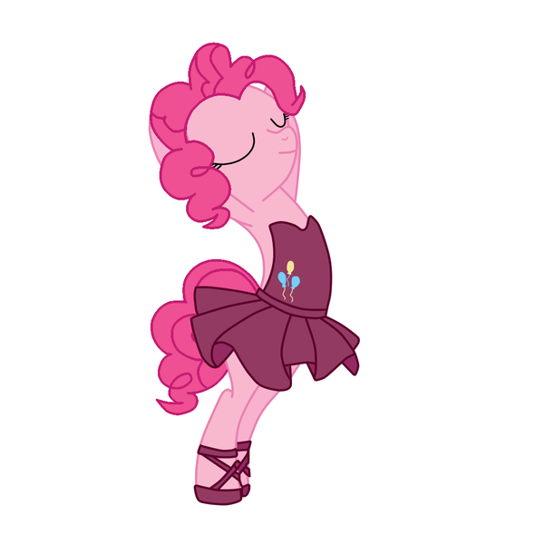 Size: 1024x1041 | Tagged: dead source, safe, artist:mixiepie, derpibooru import, pinkie pie, pony, ballerina, ballet, bipedal, clothes, dancing, dress, pinkarina, simple background, solo, tutu, white background