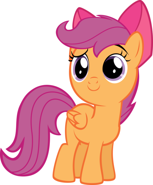 Size: 6627x8000 | Tagged: absurd resolution, artist:jailboticus, bow, cute, cutealoo, derpibooru import, safe, scootaloo, simple background, solo, somepony to watch over me, transparent background, vector