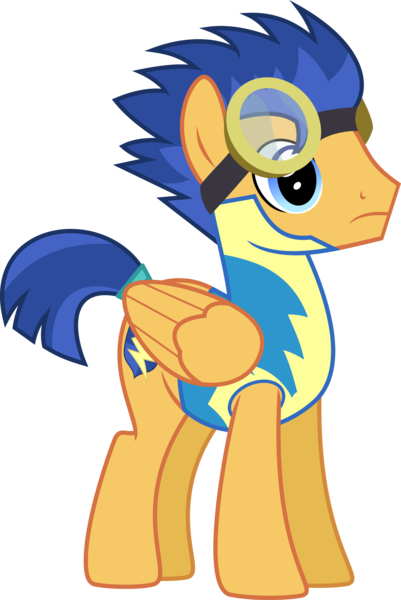 Size: 4102x6135 | Tagged: safe, artist:chainchomp2, derpibooru import, flash sentry, pegasus, pony, absurd resolution, goggles, male, simple background, solo, stallion, transparent background, vector, wonderbolt trainee uniform