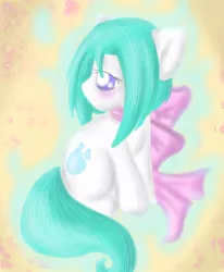 Size: 700x850 | Tagged: safe, artist:spectralpony, derpibooru import, oc, oc:okiku, unofficial characters only, earth pony, pony, bow, solo