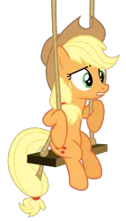 Size: 5000x8726 | Tagged: absurd resolution, applejack, artist:masem, derpibooru import, leap of faith, safe, simple background, solo, .svg available, swing, transparent background, vector