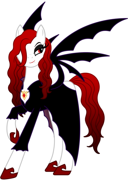 Size: 1200x1700 | Tagged: safe, artist:moonlight-pen, derpibooru import, oc, oc:lady veronica, unofficial characters only, vampire, vampony, clothes, female, solo