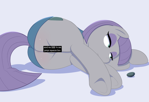 Size: 500x344 | Tagged: artist:acstlu, boulder (pet), bronybait, censored, censorship, female, maud pie, paywall content, plot, presenting, questionable, solo, solo female, underhoof