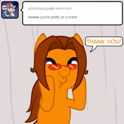 Size: 500x500 | Tagged: safe, artist:aha-mccoy, derpibooru import, oc, oc:aha mclovin, unofficial characters only, pegasus, pony, animated, ask, dashface, female, mare, rule 63, solo, speech bubble, tumblr