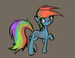 Size: 2000x1550 | Tagged: safe, artist:stupchek, derpibooru import, rainbow dash, sketch, solo