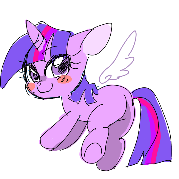 Size: 600x600 | Tagged: artist:kyubi, blank flank, derpibooru import, filly, pixiv, safe, solo, twilight sparkle