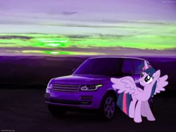 Size: 1600x1200 | Tagged: safe, derpibooru import, edit, twilight sparkle, twilight sparkle (alicorn), alicorn, pony, car, female, land rover, land rover range rover, mare, ponies with cars, solo, vector
