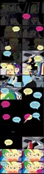 Size: 3950x15659 | Tagged: safe, artist:garretthegarret, derpibooru import, applejack, rainbow dash, twilight sparkle, comic:caught in the storm, equestria girls, car, comic, female, human coloration, land rover, land rover range rover