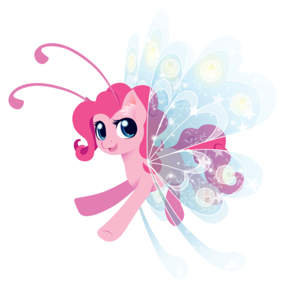 Size: 1024x1019 | Tagged: artist:fuyusfox, breezie, breeziefied, breezie pie, derpibooru import, pinkie pie, safe, solo, species swap