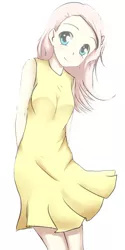 Size: 500x1000 | Tagged: anime, artist:239asd, breasts, cute, derpibooru import, fluttershy, human, humanized, safe, solo