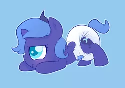 Size: 1280x902 | Tagged: safe, artist:cuddlehooves, derpibooru import, princess luna, pony, baby, baby pony, cuddlehooves is trying to murder us, cute, diaper, filly, lunabetes, poofy diaper, sneaking, sneaky, woona