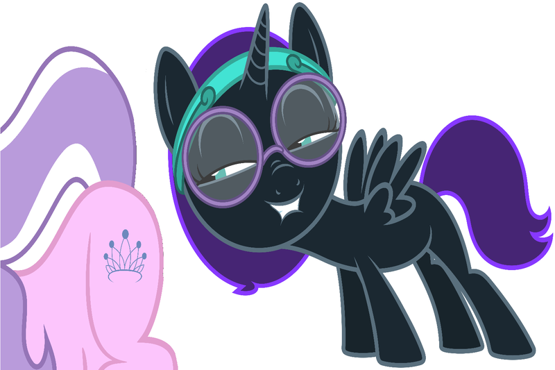 Size: 1500x1000 | Tagged: suggestive, artist:niggerfaggot, artist:zutheskunk edits, derpibooru import, diamond tiara, oc, oc:nyx, alicorn, pony, alicorn oc, dat butt, dinyx, lip bite, meme, overly attached girlfriend, plot, rapeface, troll nyx