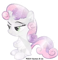 Size: 878x909 | Tagged: safe, artist:apony4u, derpibooru import, sweetie belle, pony, unicorn, crystallized, female, filly, simple background, solo, transparent background, vector