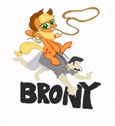 Size: 853x936 | Tagged: applejack, artist:ja0822ck, bit, brony, derpibooru import, ponies riding humans, pony play, reins, safe