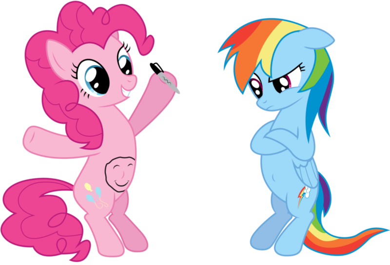 Size: 1083x737 | Tagged: artist:stillfire, belly, belly button, body writing, derpibooru import, outie belly button, pinkie pie, rainbow dash, safe