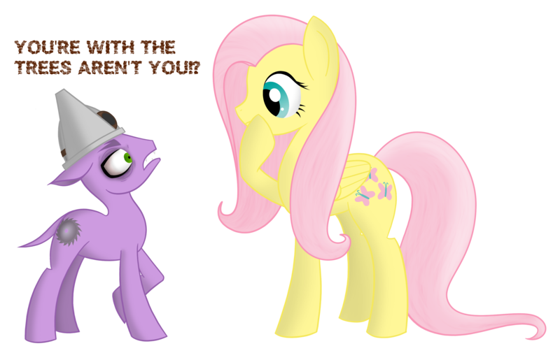 Size: 2750x1700 | Tagged: artist:xyotic, derpibooru import, dota 2, fluttershy, ponified, safe, timbersaw